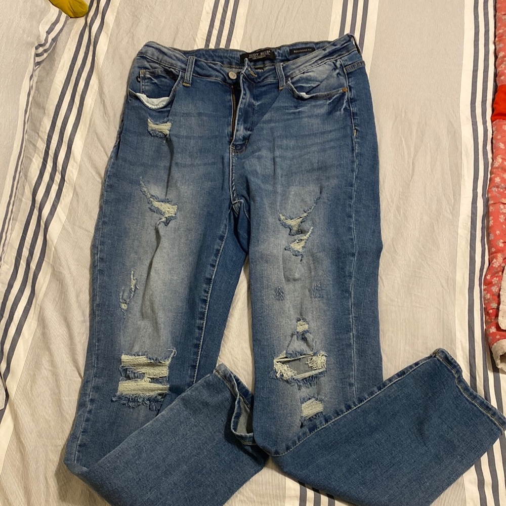Just Blue straight legged jeans. Boyfriend fit. Size 15/32
